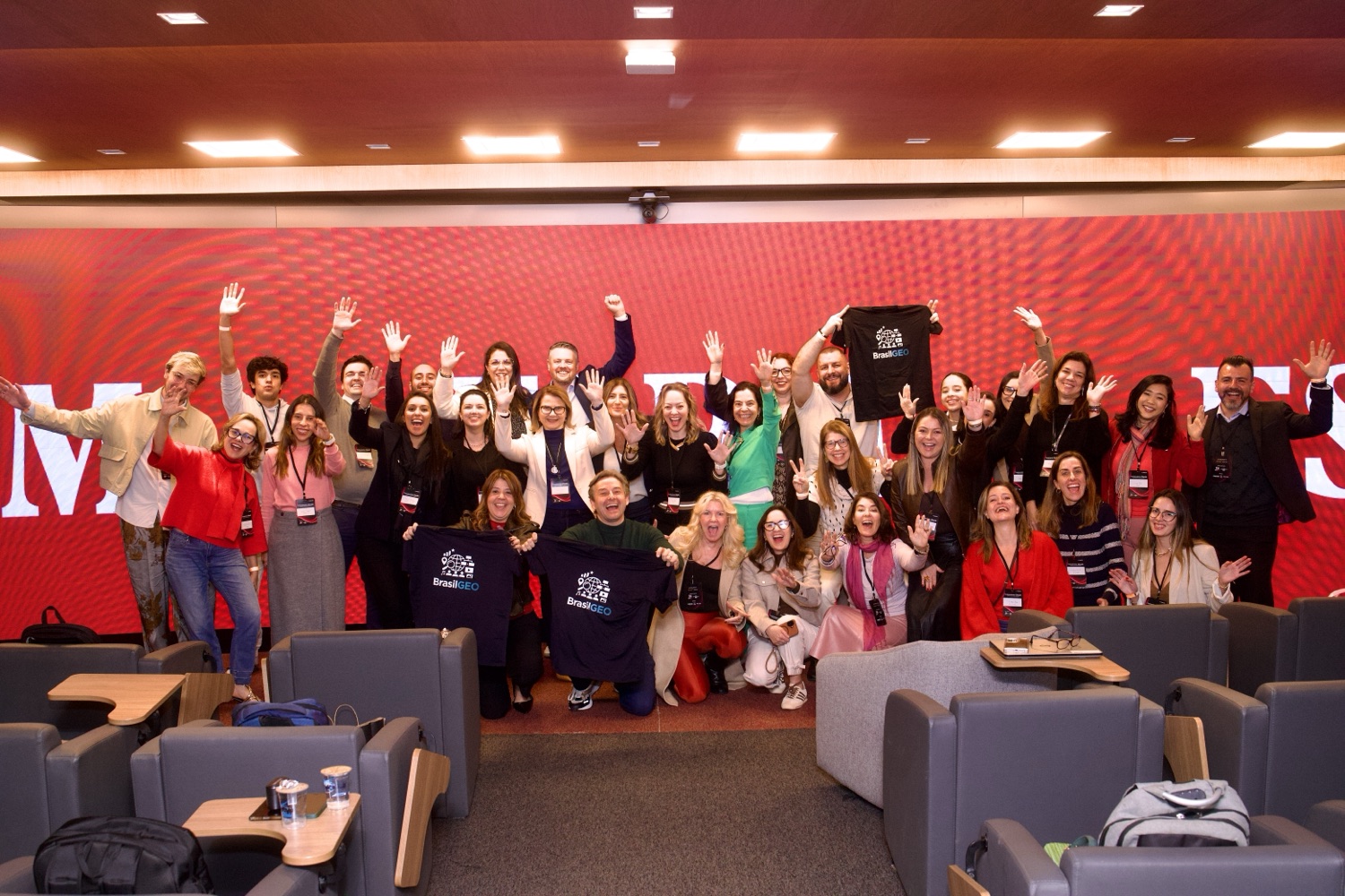 Registro de turma em evento da AI Brasil Experience